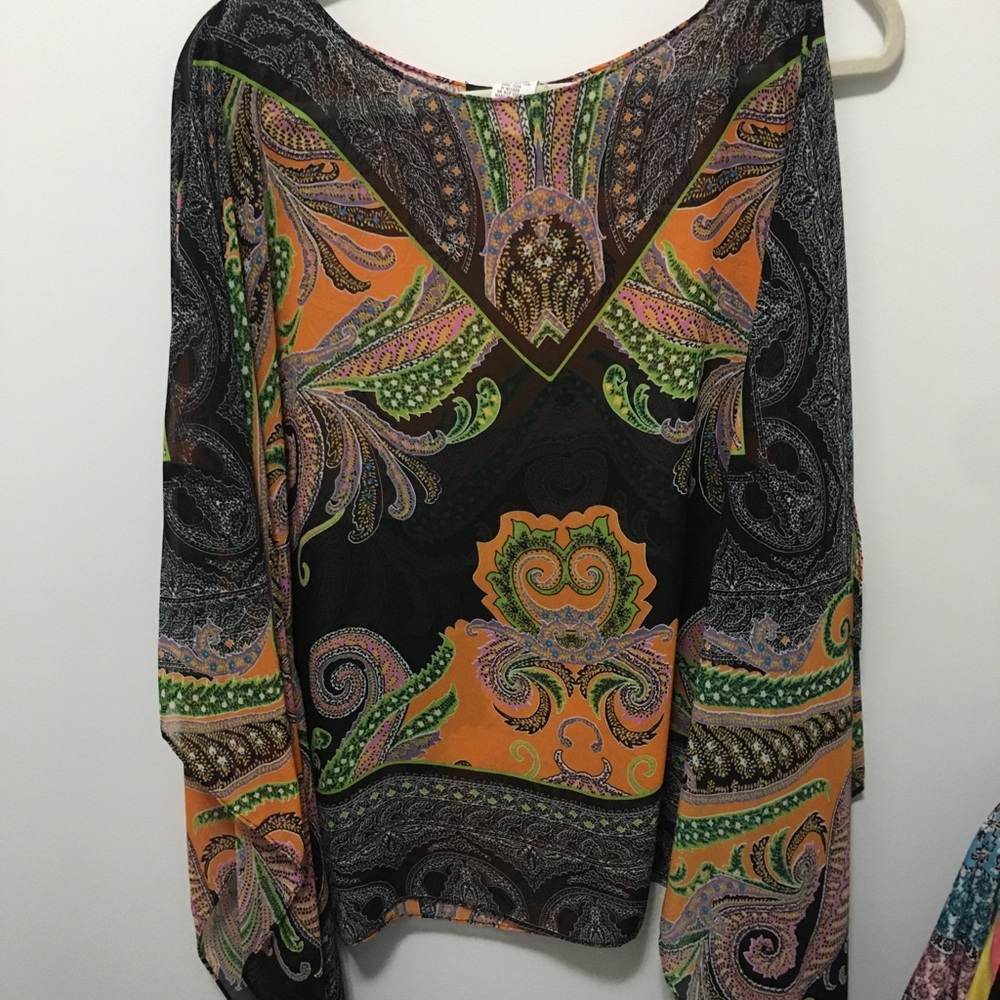 Black Sheer Patterned Top